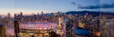 Aerial view of BC Place