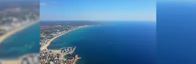 Aerial view of the coast of Palma de Mallorca