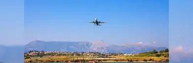 A plane taking off