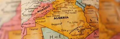 A map focused on Algeria