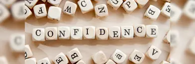 Letters spelling out 'confidence'