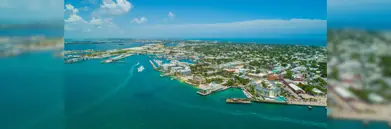 An aerial view of Florida Key West