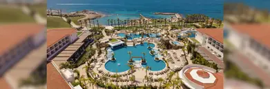 Olympic Lagoon Resort Paphos drone shot