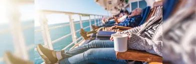 People relaxing on a cruise