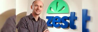 Rory Sexton and the Zest logo