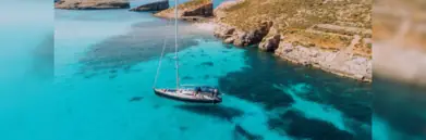 Boat in the Blue Lagoon Malta