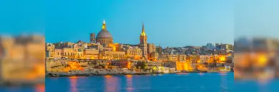 Valetta skyline in the evening