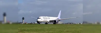 Riyadh Air plane on runway