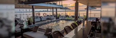 Scenic Aura Vitality Pool, sunset