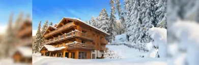 The Lodge exterior in winter