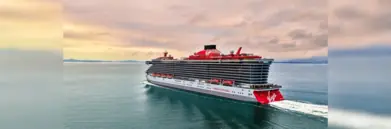 Virgin Voyages ship 'Brilliant Lady' on the water