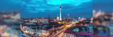 Berlin city at night