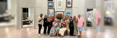 FAM trip group in hotel