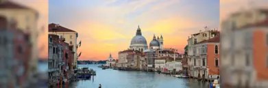 View of Venice from canal