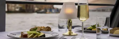 Image of the new menu offering including champagne and canapés 
