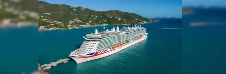 Image of the Arvia vessel in the Caribbean. 