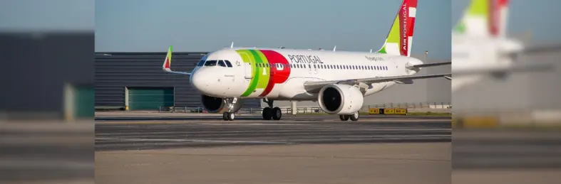 Image of a TAP aircraft. 