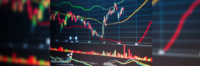 A graph showing financial growth.