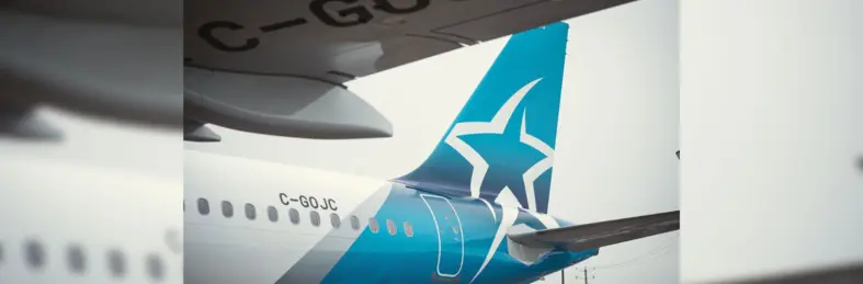 Image of an Air Transat plane. 