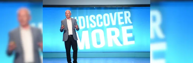 Andy Harmer, managing director UK & Ireland, on stage at CLIA Conference 2024.