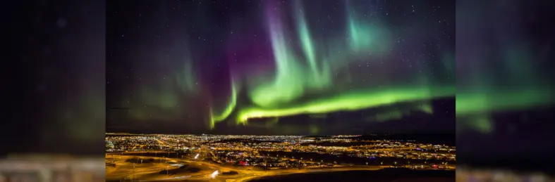 Image of the Northern Lights in Iceland
