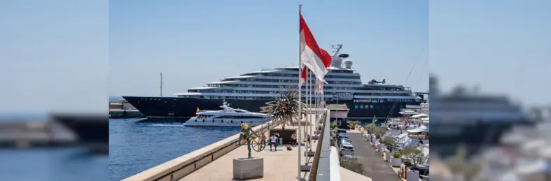 Image of Scenic Eclipse docked in Monaco. 