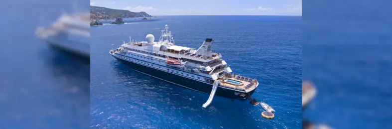 Image of a SeaDream vessel. 