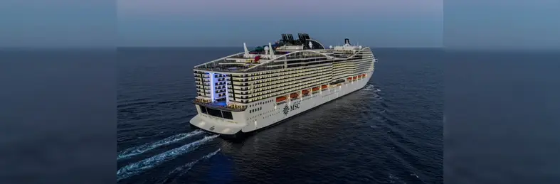 MSC World Europa at sea.