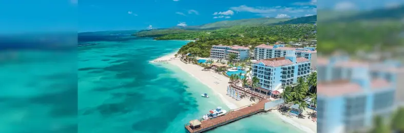 Aerial view of Sandals Dunn';s River in Ocho Rios, Jamaica.