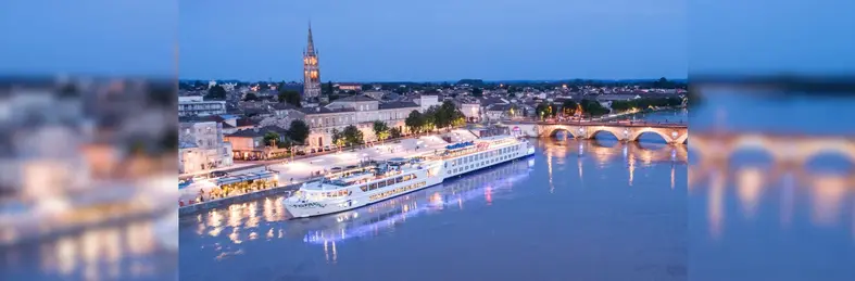 The exterior of Libourne in dock.