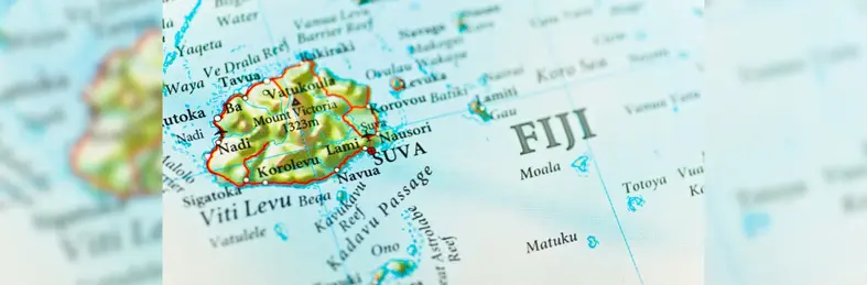 A map of Fiji.