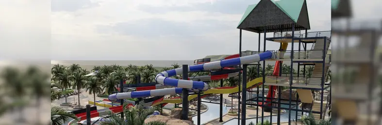 The outdoor waterpark at Wyndham Alltra Punta Cana in the Dominican Republic.