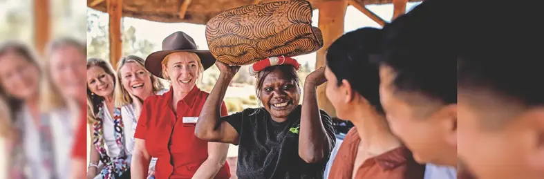 Image of a Walkatjara Dot Art Painting session 