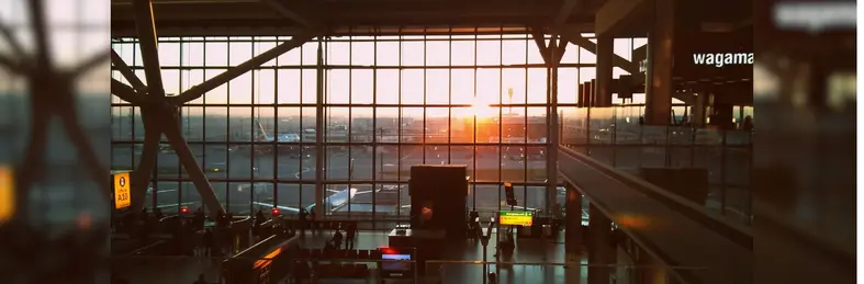The departure area (at Gate A13) of Heathrow Airport.