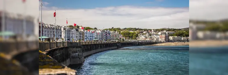 The promenade in Douglas on the Isle of Man.