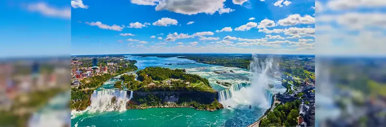 Aerial image of Niagara Falls