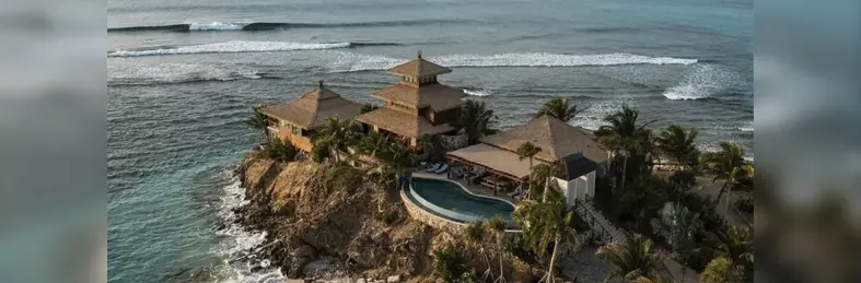 Sir Richard Branson's private island, Necker Island, in the British Virgin Islands.