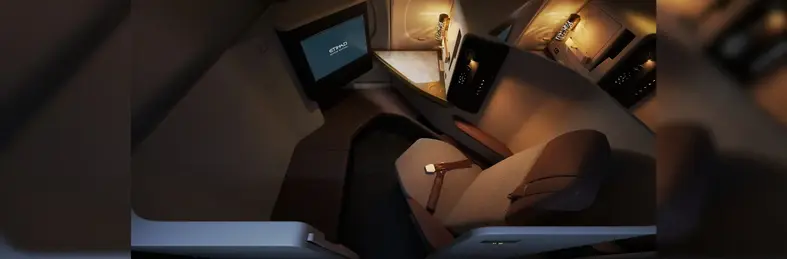 Rendering of the new First Suite offering onboard the A321LR