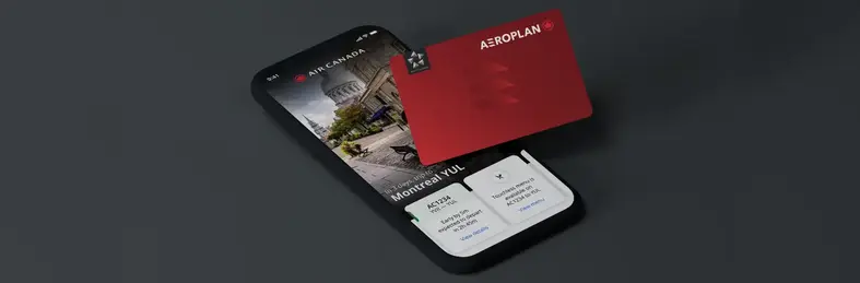 Air Canada's loyalty programme card and app
