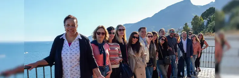 Members of the travel trade and media in Salerno, Italy.