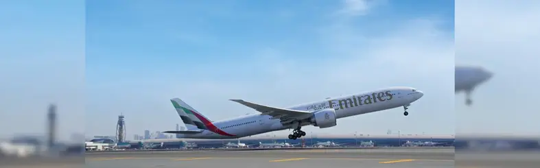 Emirates plane taking off