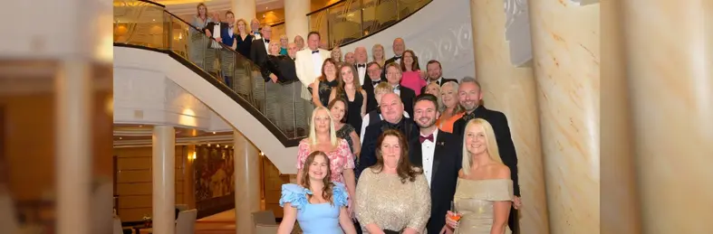 GoCruise & Travel agents aboard Cunard's Queen Mary 2 on a celebratory fam trip.