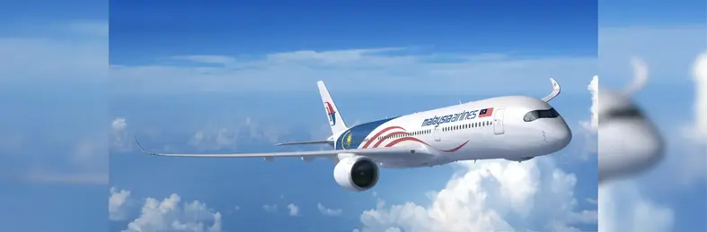 Malaysia Airlines plane flying