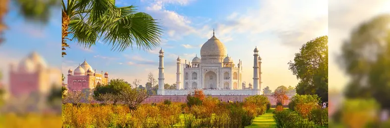 The Taj Mahal at sunrise