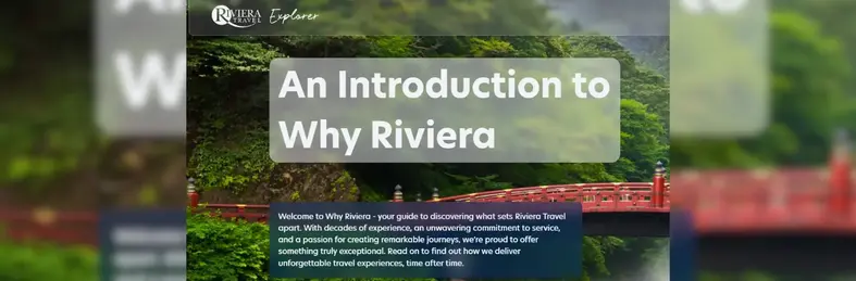 Screenshot of the new brand video on Riviera Explorer
