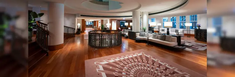 The lobby area of the Conrad Hamburg.
