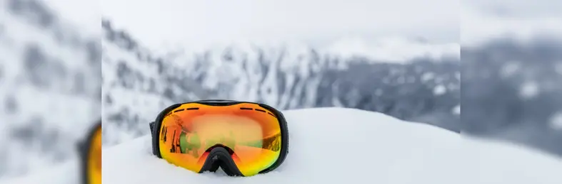 Ski mask in the snow