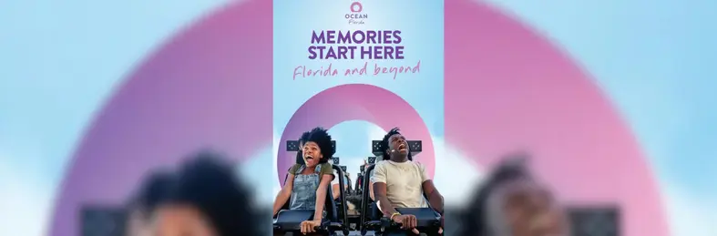 The front cover of Ocean Holidays' 'Memories Start Here: Florida and beyond' travel trade guide