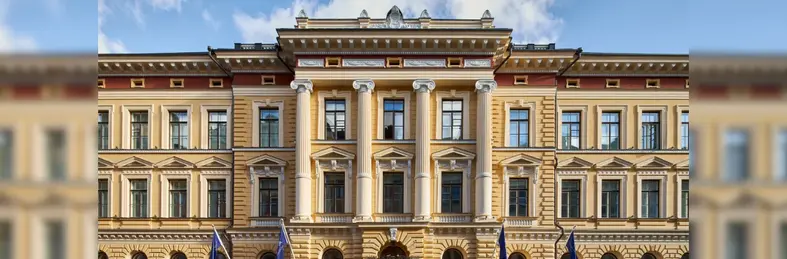 The front exterior of Waldorf Astoria Helsinki.