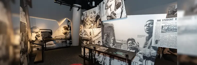 An exhibition on the 1960s Civil Rights movement at Atlanta's National Center for Civil and Human Rights.